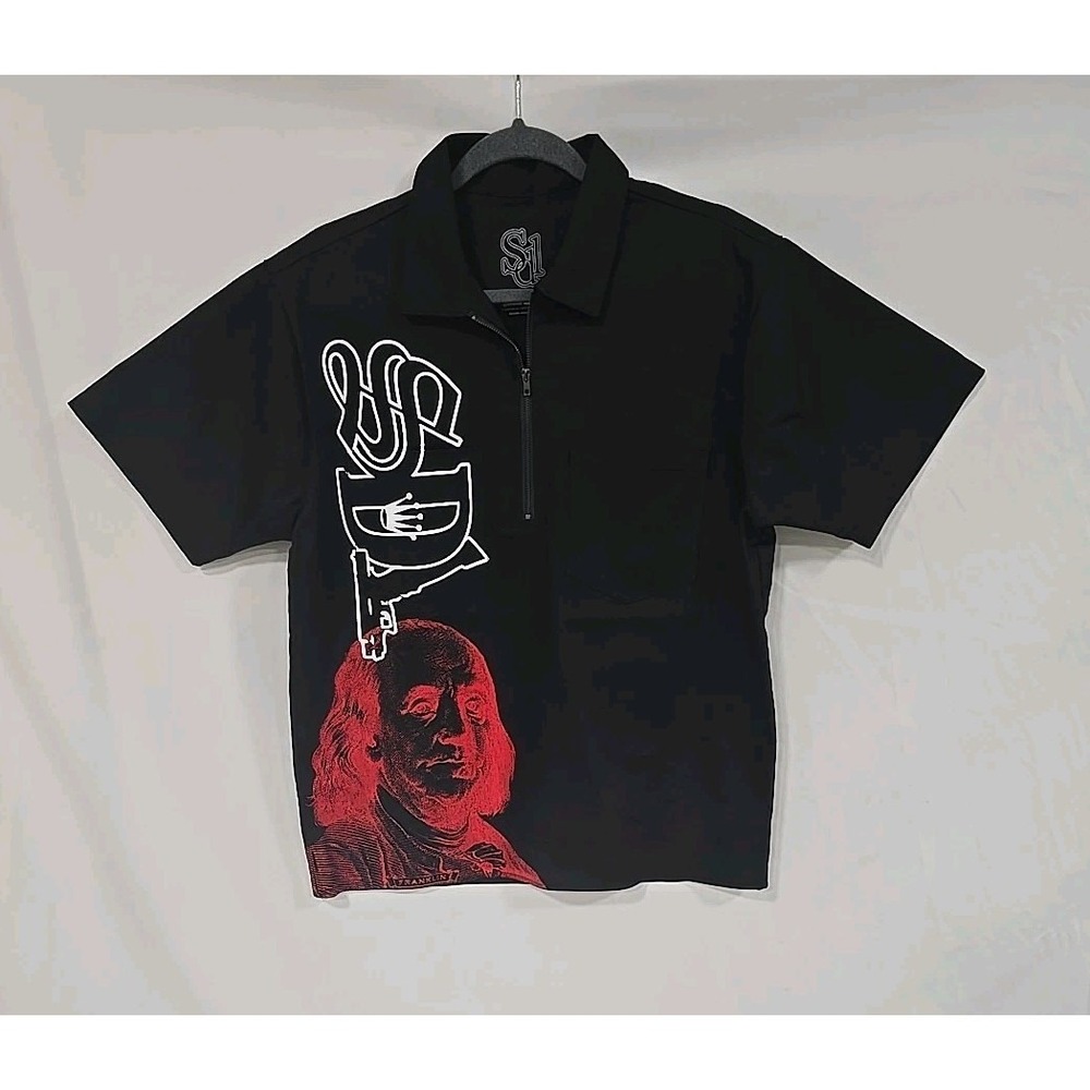 Skys‎ Da Limit men S shirt El Chapo & Benjamin Franklin graphic street grunge